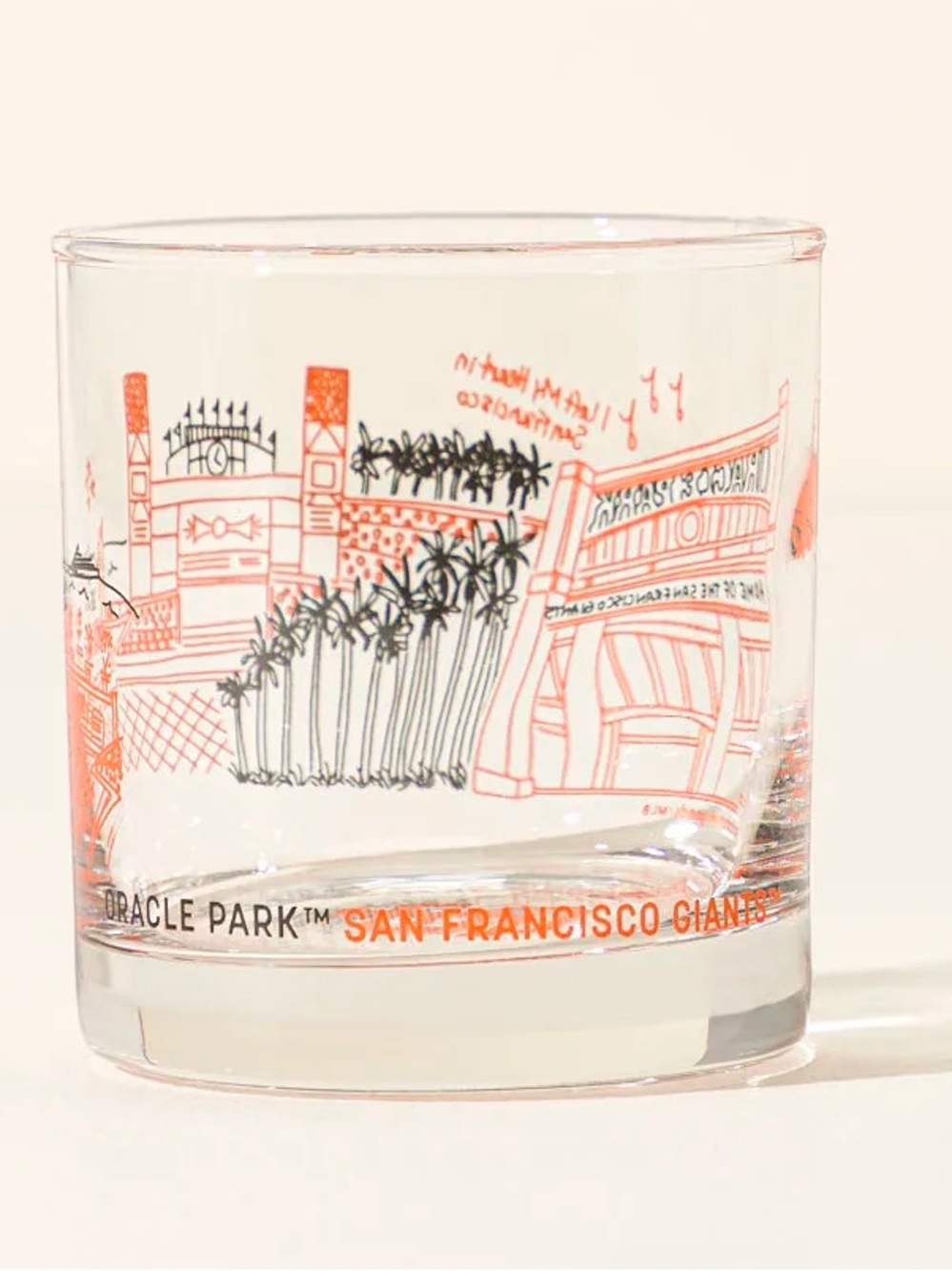 Set of 2  MLB Stadiumscape Rocks Glasses